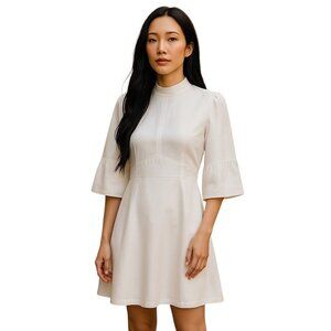 Reiss Midi Dress White Size 6 Graduation White Party Spring Summer Minimalist
